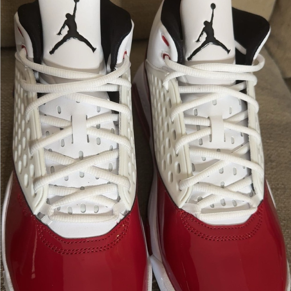 Red and White Basketball Sneakers